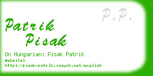 patrik pisak business card